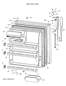 02 - Fresh Food Door parts for Ge Refrigerator CTX21EASCRWH from AppliancePartsPros.com