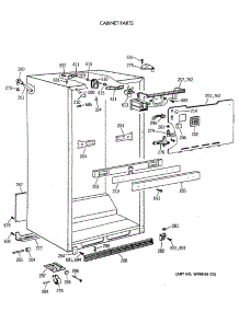 03 - Cabinet Parts parts for Ge Refrigerator CTX21EASCRWH from AppliancePartsPros.com