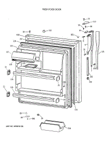 02 - Fresh Food Door parts for Ge Refrigerator CTX18GASCRWW from AppliancePartsPros.com