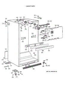 03 - Cabinet Parts parts for Ge Refrigerator CTX18GASCRWW from AppliancePartsPros.com
