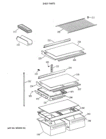 04 - Shelf Parts parts for Ge Refrigerator CTX18GASCRWW from AppliancePartsPros.com