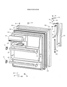 02 - Fresh Food Door parts for Ge Refrigerator CTX18CIXELAD from AppliancePartsPros.com