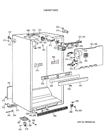 03 - Cabinet Parts parts for Ge Refrigerator CTX21EAXDRWH from AppliancePartsPros.com