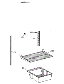 04 - Shelf Parts parts for Ge Refrigerator CTX21LAXDRWH from AppliancePartsPros.com