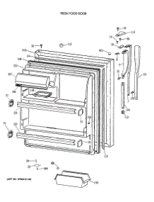02 - Fresh Food Door parts for Ge Refrigerator CTX18BAXARWH from AppliancePartsPros.com
