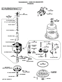 03 - Transmission - Complete Breakdown parts for Ge Washer WRW3705RBLWW from AppliancePartsPros.com