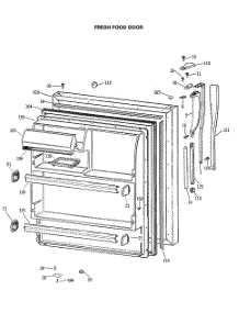 02 - Fresh Food Door parts for Ge Refrigerator MTX18BASERWH from AppliancePartsPros.com