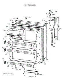 02 - Fresh Food Door parts for Ge Refrigerator MTX24GISLRAD from AppliancePartsPros.com