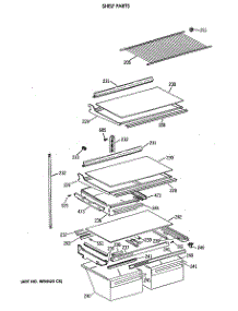 04 - Shelf Parts parts for Ge Refrigerator MTX24GISLRAD from AppliancePartsPros.com