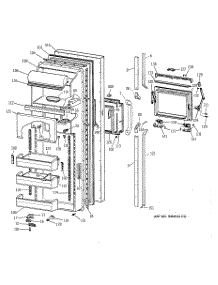 02 - Fresh Food Door parts for Ge Refrigerator CSK27PFXEWW from AppliancePartsPros.com