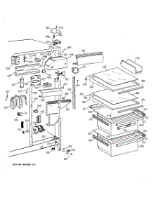 03 - Fresh Food Section parts for Ge Refrigerator CST25GRZAAA from AppliancePartsPros.com