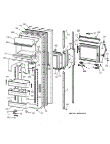 02 - Fresh Food Door parts for Ge Refrigerator CSK27DHZAAA from AppliancePartsPros.com