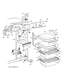 03 - Fresh Food Section parts for Ge Refrigerator CSK20GAAAAD from AppliancePartsPros.com
