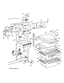 03 - Fresh Food Section parts for Ge Refrigerator CSK22GAAAAD from AppliancePartsPros.com
