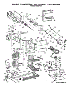 03 - Freezer Section parts for Ge Refrigerator TPH21PRSMAA from AppliancePartsPros.com