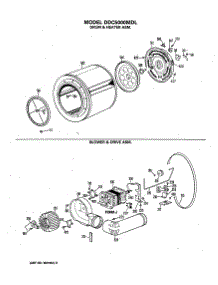 04 - Drum & Heater Asm. parts for Ge Dryer DDC5000MDL from AppliancePartsPros.com