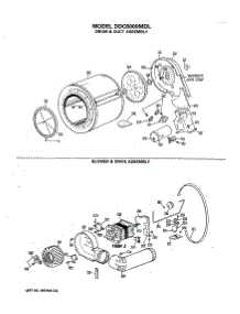 03 - Drum & Duct Assembly parts for Ge Dryer DDC6000MDL from AppliancePartsPros.com