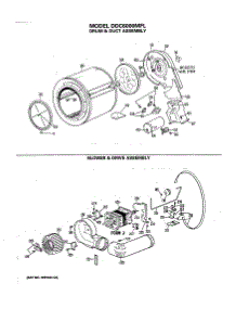 03 - Drum & Duct Assembly parts for Ge Dryer DDC6000MFL from AppliancePartsPros.com