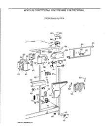 04 - Fresh Food Section parts for Ge Refrigerator CSK27PFXBAA from AppliancePartsPros.com