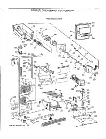 02 - Freezer Section parts for Ge Refrigerator CST24GRXAAA from AppliancePartsPros.com