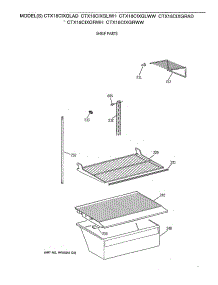 04 - Shelf Parts parts for Ge Refrigerator CTX18CIXGLAD from AppliancePartsPros.com