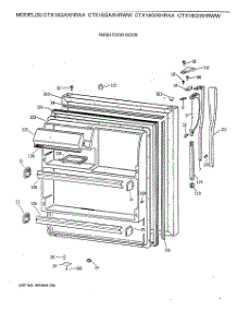 02 - Fresh Food Door parts for Ge Refrigerator CTX18GAXHRWW from AppliancePartsPros.com