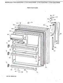 02 - Fresh Food Door parts for Ge Refrigerator CTX21GAXCRAA from AppliancePartsPros.com
