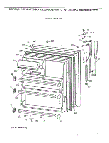 02 - Fresh Food Door parts for Ge Refrigerator CTX21GAXERAA from AppliancePartsPros.com