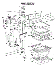 04 - Fresh Food Section parts for Ge Refrigerator CSX27DLB from AppliancePartsPros.com