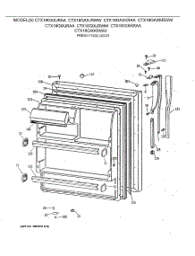 02 - Fresh Food Door parts for Ge Refrigerator CTX18GIXJRAA from AppliancePartsPros.com