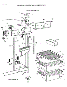 03 - Fresh Food Section parts for Ge Refrigerator CSX20EAYAAD from AppliancePartsPros.com