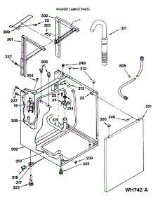 06 - Washer Cabinet Parts parts for Ge Washer Dryer Combo WSM2480SCZWW from AppliancePartsPros.com