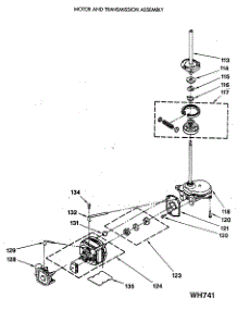 07 - Motor And Transmission Assembly parts for Ge Washer Dryer Combo WSM2480SDZAA from AppliancePartsPros.com