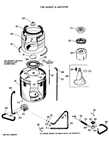 02 - Tub, Basket & Agitator parts for Ge Washer WWA8700LAL from AppliancePartsPros.com