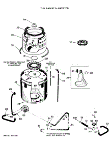 02 - Tub, Basket & Agitator parts for Ge Washer WWA8318LAL from AppliancePartsPros.com