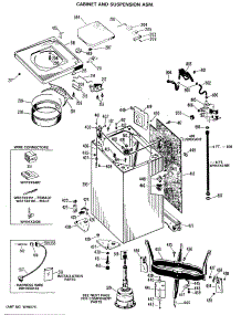 03 - Cabinet And Suspension Asm. parts for Ge Washer WWA8318LAL from AppliancePartsPros.com