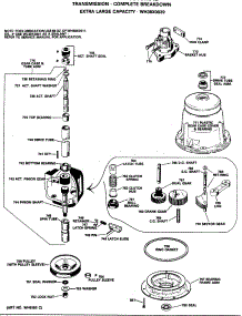 04 - Transmission - Complete Breakdown parts for Ge Washer WWA8810MAL from AppliancePartsPros.com