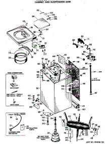 03 - Cabinet And Suspension Asm. parts for Ge Washer WWA8608MXL from AppliancePartsPros.com