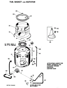04 - Tub, Basket And Agitator parts for Ge Washer WLW2330BAL from AppliancePartsPros.com