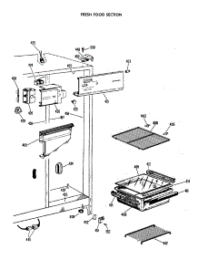 03 - Fresh Food Section parts for Ge Refrigerator CSF20ACM from AppliancePartsPros.com