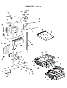 03 - Fresh Food Section parts for Ge Refrigerator CSX22TFB from AppliancePartsPros.com