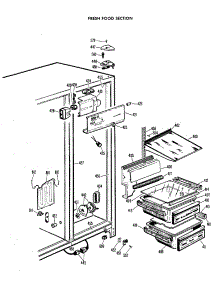 03 - Fresh Food Section parts for Ge Refrigerator CSX24DFB from AppliancePartsPros.com