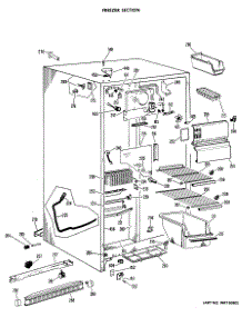 02 - Freezer Section parts for Ge Refrigerator CSX20EGB from AppliancePartsPros.com