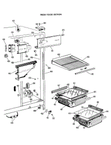 03 - Fresh Food Section parts for Ge Refrigerator CSX22EGB from AppliancePartsPros.com