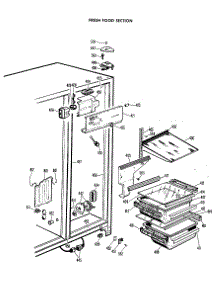 03 - Fresh Food Section parts for Ge Refrigerator CSX24DGB from AppliancePartsPros.com