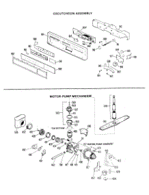 02 - Escutcheon Assembly parts for Ge Dishwasher HDA2000G01 from AppliancePartsPros.com