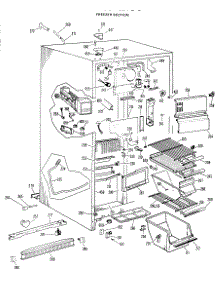 03 - Freezer Section parts for Ge Refrigerator CSX22TGC from AppliancePartsPros.com