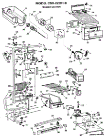 02 - Freezer Section parts for Ge Refrigerator CSX22DHB from AppliancePartsPros.com
