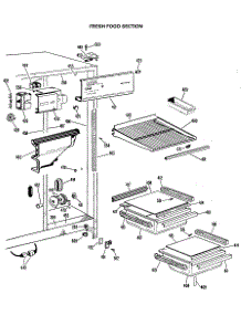 03 - Fresh Food Section parts for Ge Refrigerator CSX22EHB from AppliancePartsPros.com