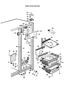 03 - Fresh Food Section parts for Ge Refrigerator CSX24DHB from AppliancePartsPros.com